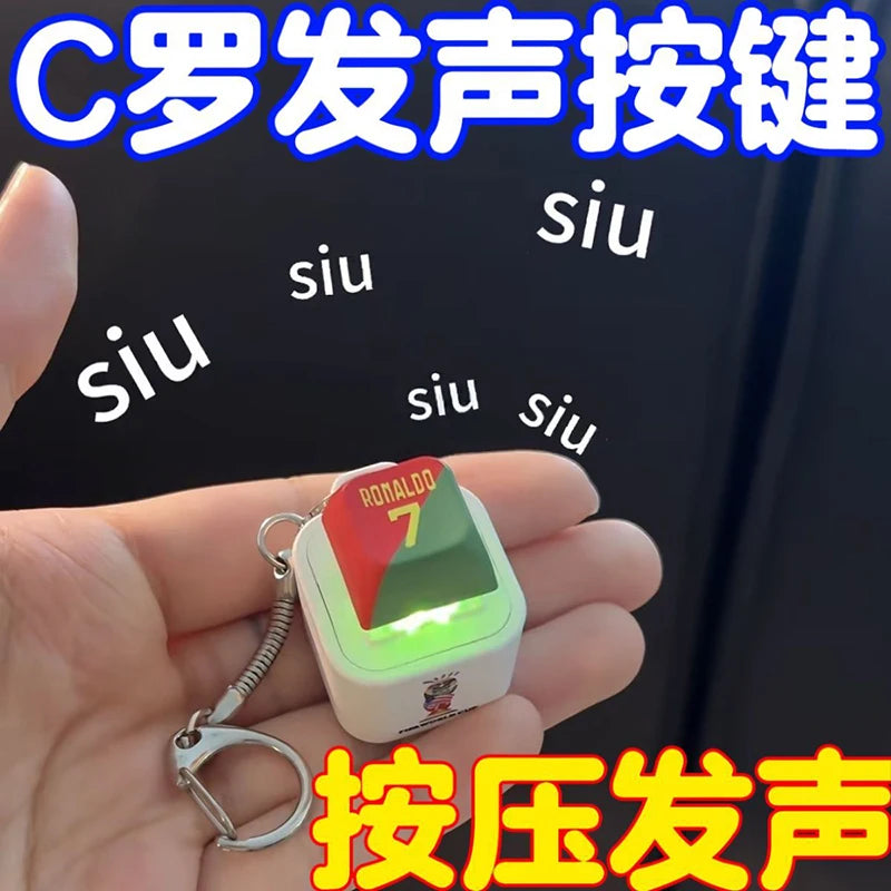 SIUU Soccer Celebration Sound & Light Keychain